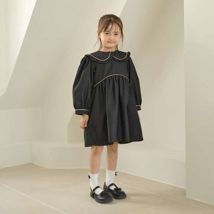 Removable Collar Occasion One-Piece Dress,Gray, medium image number 21