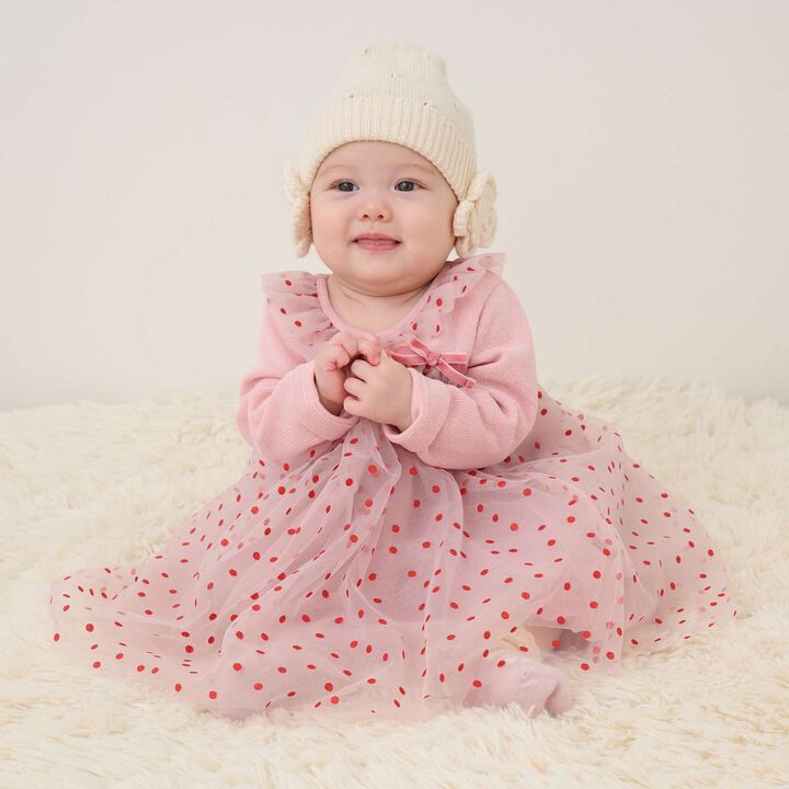 Sparkling Dot Baby Suit,Pearl white, medium image number 14