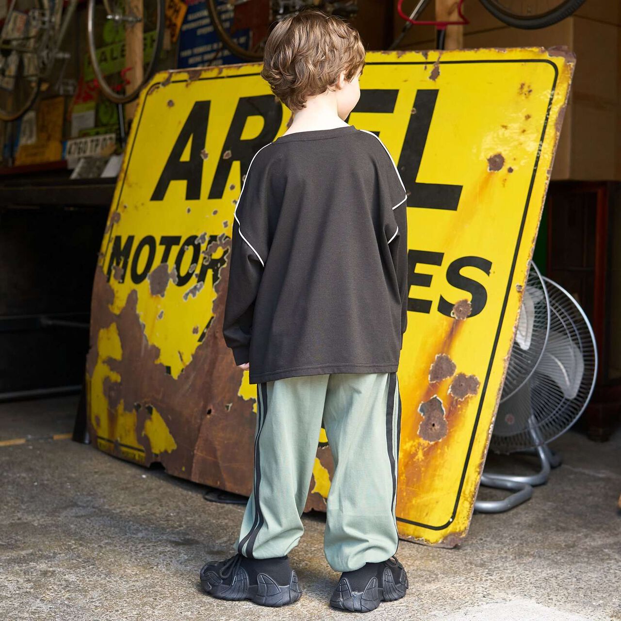 [MNCM] [Comfortable Jersey Fabric] Piping Big T-Shirt,Charcoal gray, large image number 27