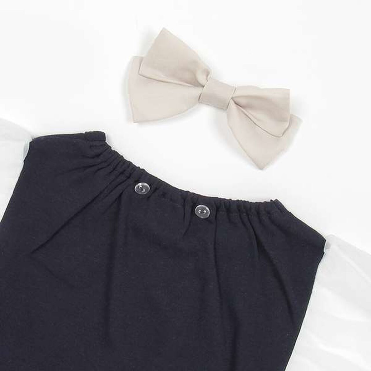 Sanrio Tulle Puff Sleeve 3/4 Long T-Shirt,Off white, large image number 3