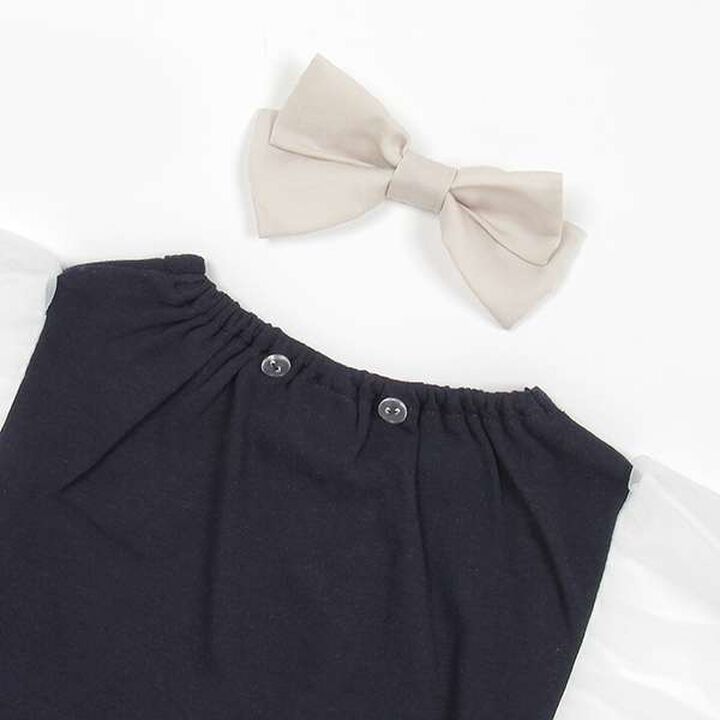 Sanrio Tulle Puff Sleeve 3/4 Long T-Shirt,Off white, medium image number 3