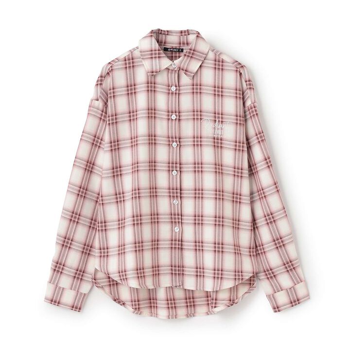 Checkered Loose Shirt,Blue, medium image number 10