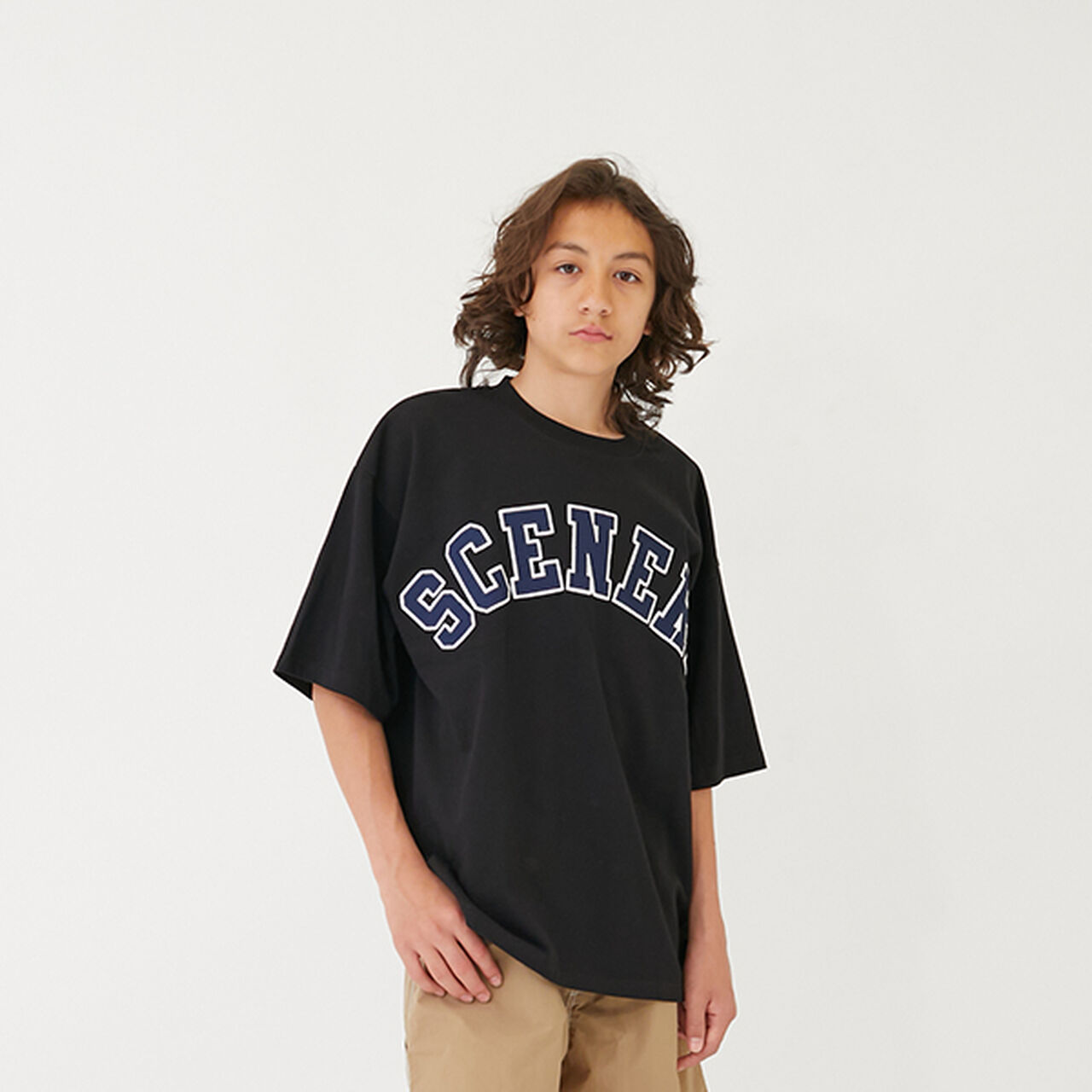 [GLSW.] Cool Touch High Cool Cotton Arch Logo Appliqué Embroidery Short Sleeve T-Shirt,Black, large image number 0