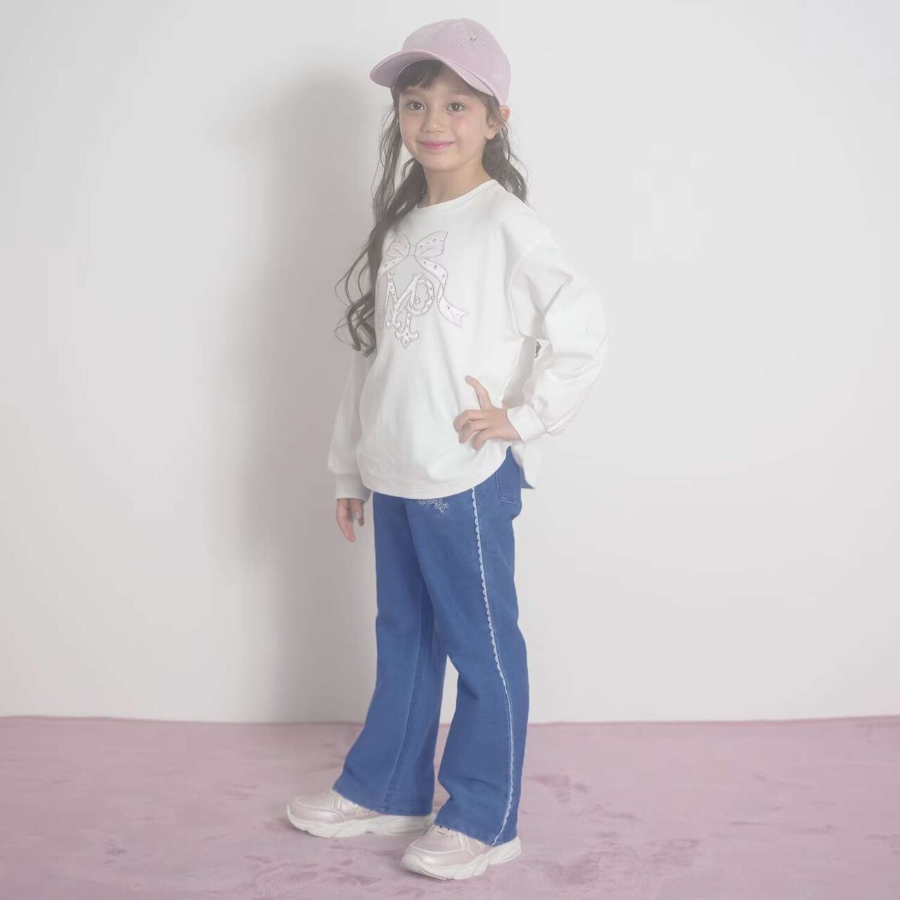 Style-Up Flared Pants,Blue, large image number 1