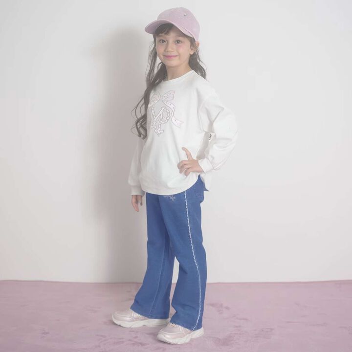 Style-Up Flared Pants,Blue, medium image number 1