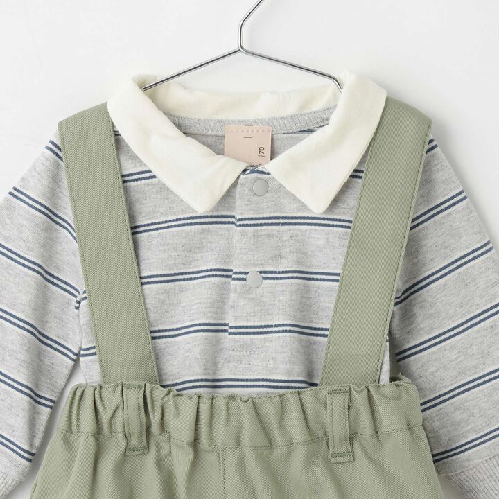 Suspender Cargo Pants Set,Gray, medium image number 4