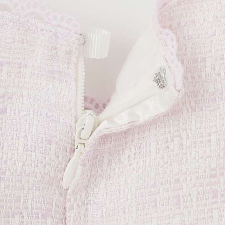 Tweed & Tulle Lace Embroidered Docking Dress,Lavender, medium image number 9