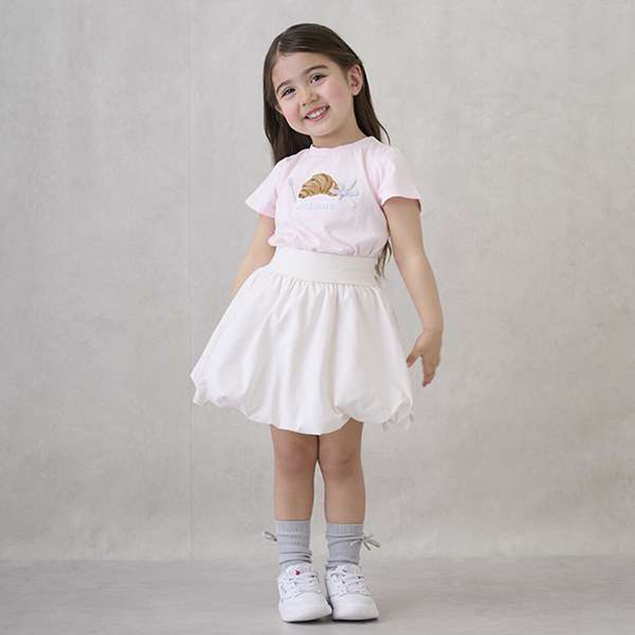 [Link] Balloon Skirt with Shorts,Ivory, large image number 0