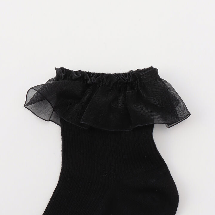 Frill Socks,Black, medium image number 1