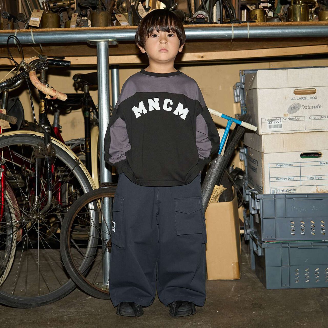 [MNCM] Bi-Color Big T-Shirt (Kaiteki Tenjiku),Navy, large image number 23