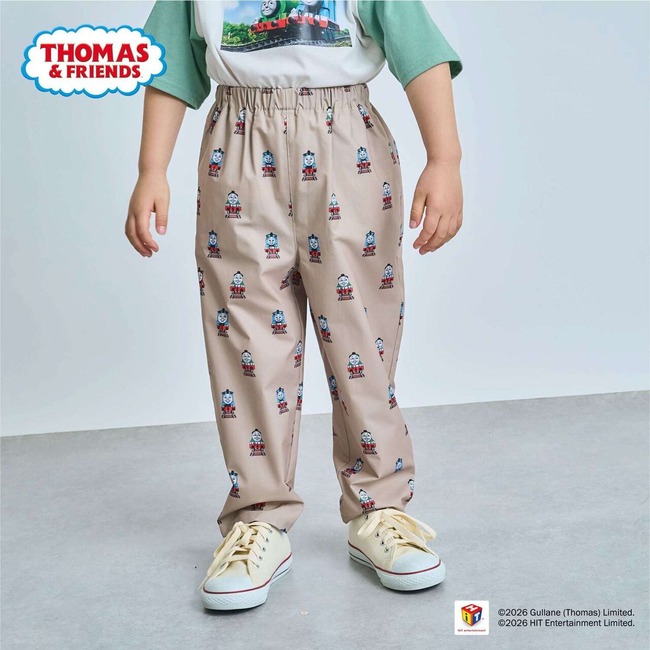 Thomas the Tank Engine All-Over Pattern Pants,Beige, large image number 0