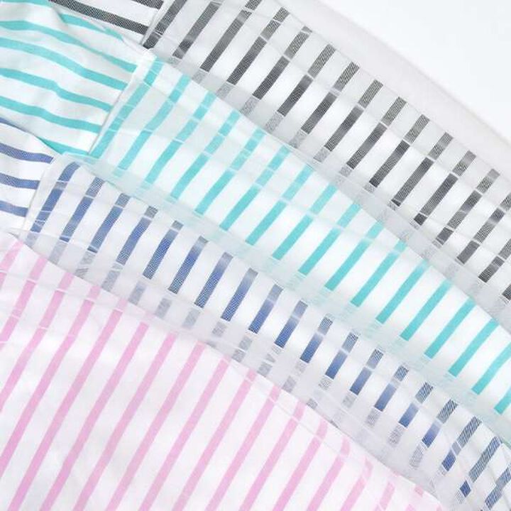 Soft Cotton Tulle Layered Stripe Boat Neck T-Shirt,Blue, medium image number 14