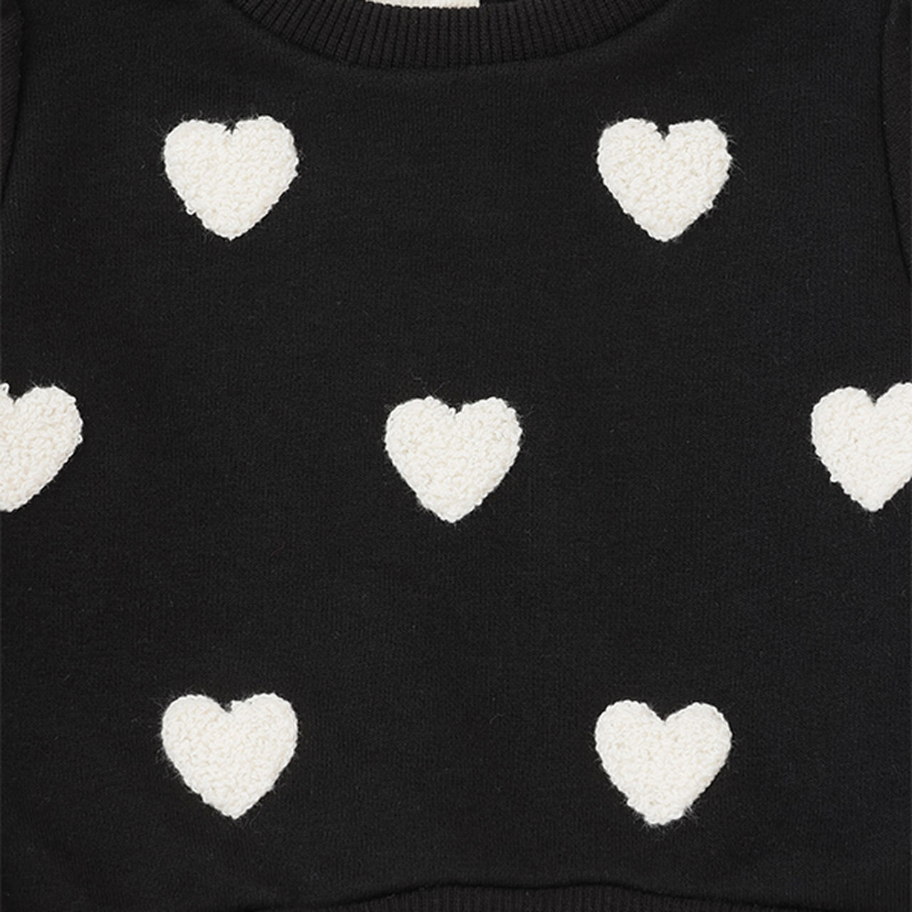 Heart Embroidery Color Block One-Piece Dress,Black, large image number 9