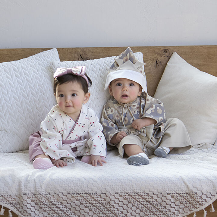 Girls NariKiri Hakama Coverall,Light pink, medium image number 1