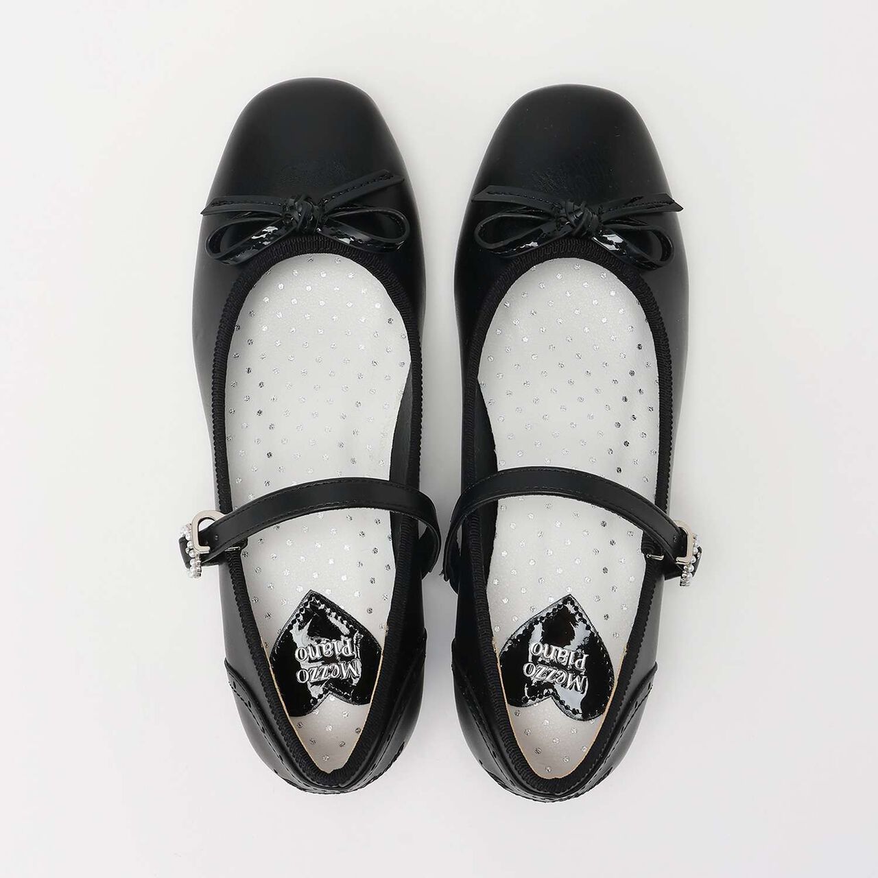 Jeweled Buckle Strap Shoes,Black, large image number 10