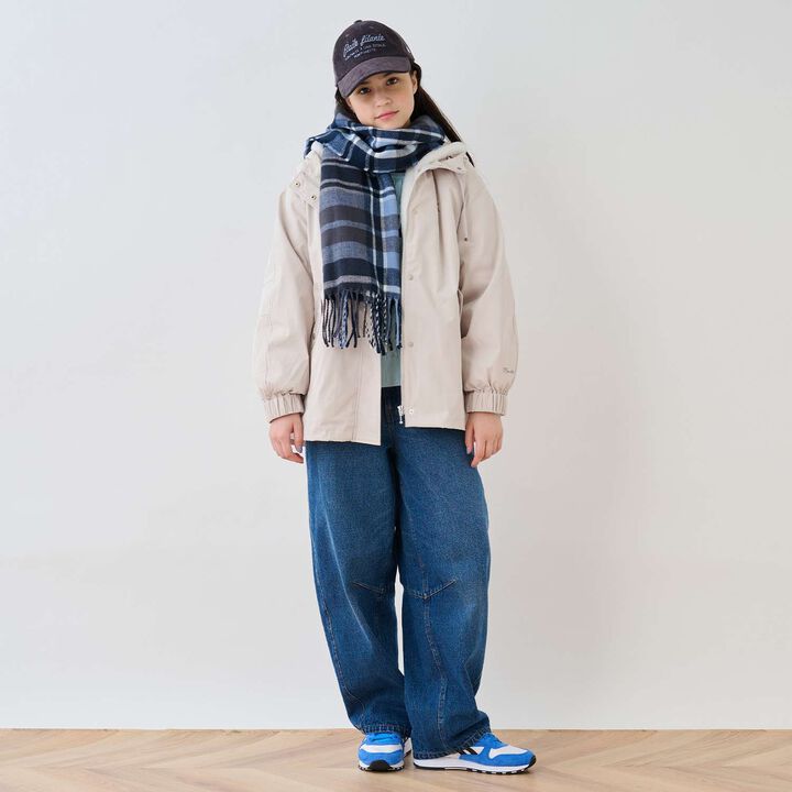 [Static-Free] Cashmere Touch Checkered Scarf,Navy, medium image number 10