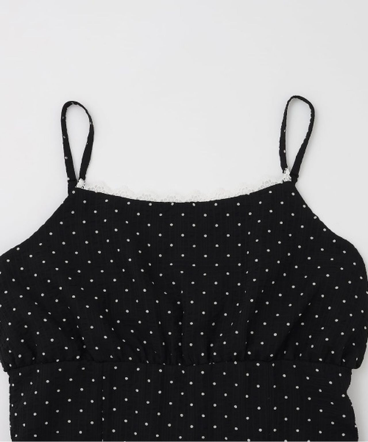Polka Dot Peplum Mini Overalls,Black, large image number 8