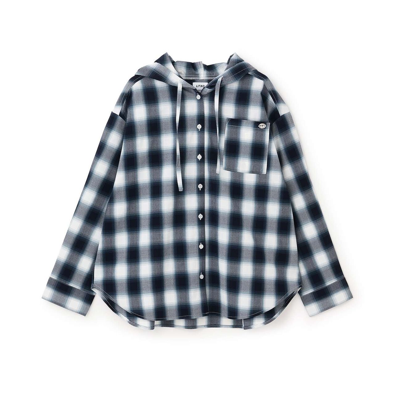 [LTXC] Checkered Shirt Parka,Sax blue, large image number 6