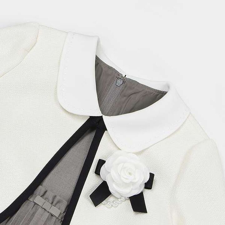 Pleated Dress & Piping Jacket Set,Navy, medium image number 15