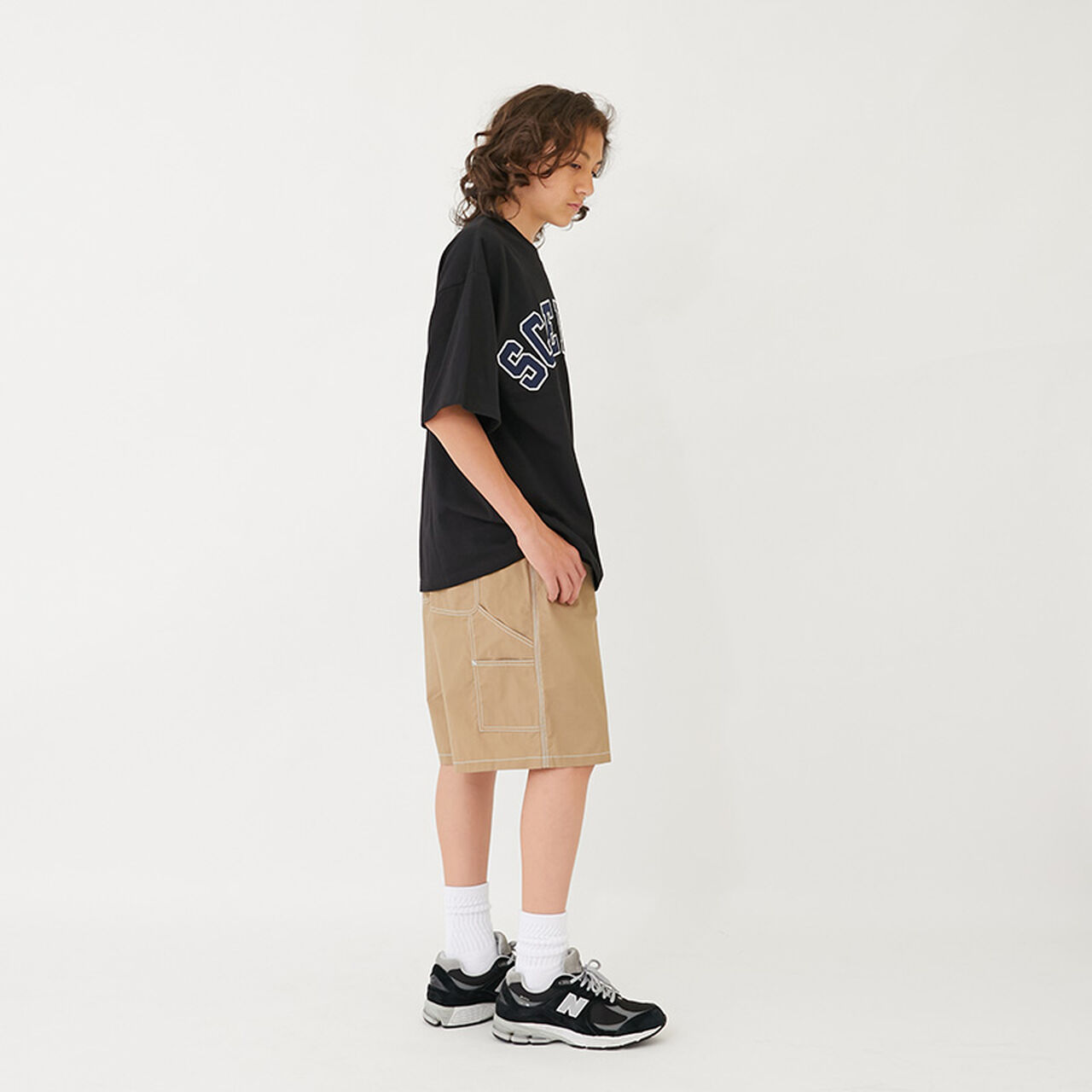 [GLSW.] Cool Touch High Cool Cotton Arch Logo Appliqué Embroidery Short Sleeve T-Shirt,Black, large image number 14