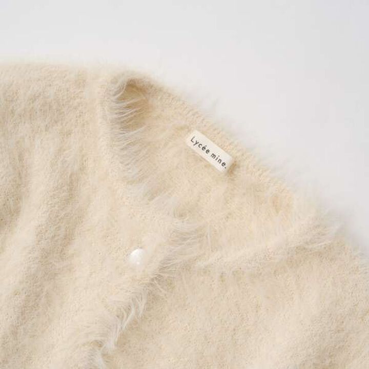 Shaggy Knit Cardigan,Red, medium image number 14