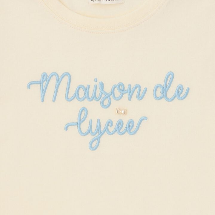 [Quick-Dry UV Non-Crumbling] Muteki T Logo Embroidery Shirred Sleeve Top,Yellow green, medium image number 9