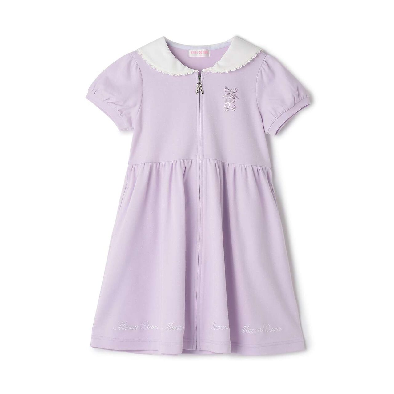 Front-Button Sailor Collar One-Piece Dress,Lilac, large image number 0