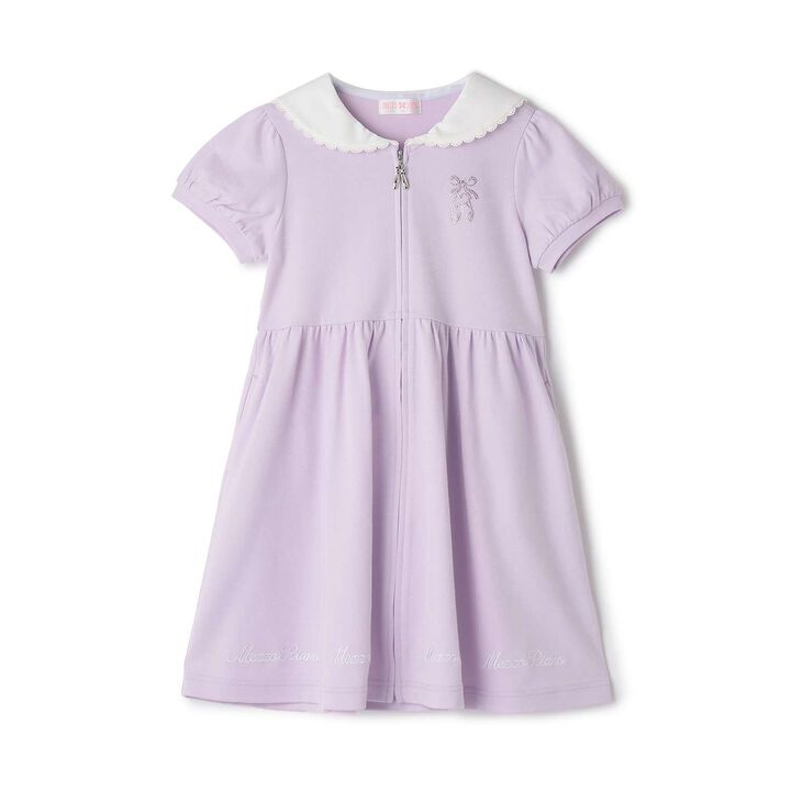 Front-Button Sailor Collar One-Piece Dress,, medium