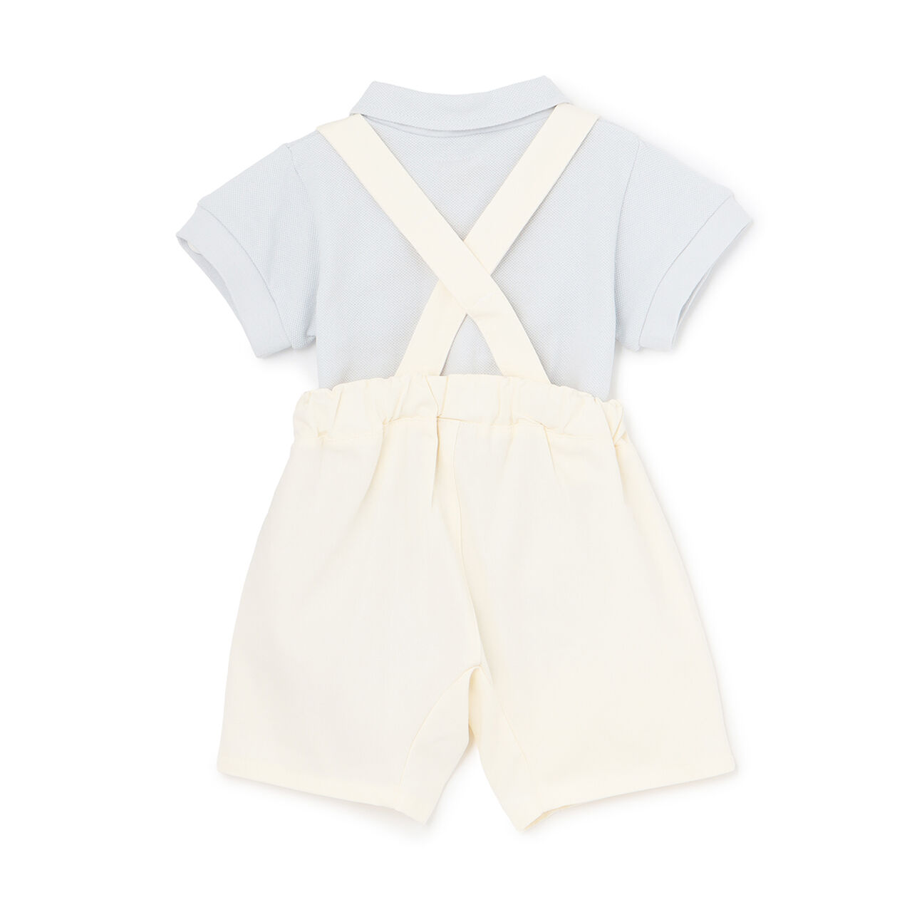 Polo Shirt + Pants Set with Suspenders,Light blue, large image number 3