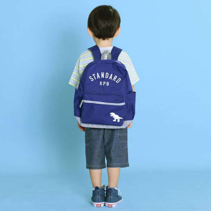 Dinosaur Motif Polyester Ox Backpack (M),Navy, medium image number 6