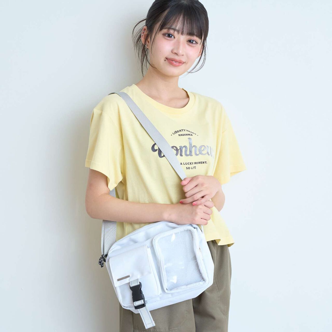 [LTXC] Clear Lame Pocket Shoulder Bag,White, large image number 0