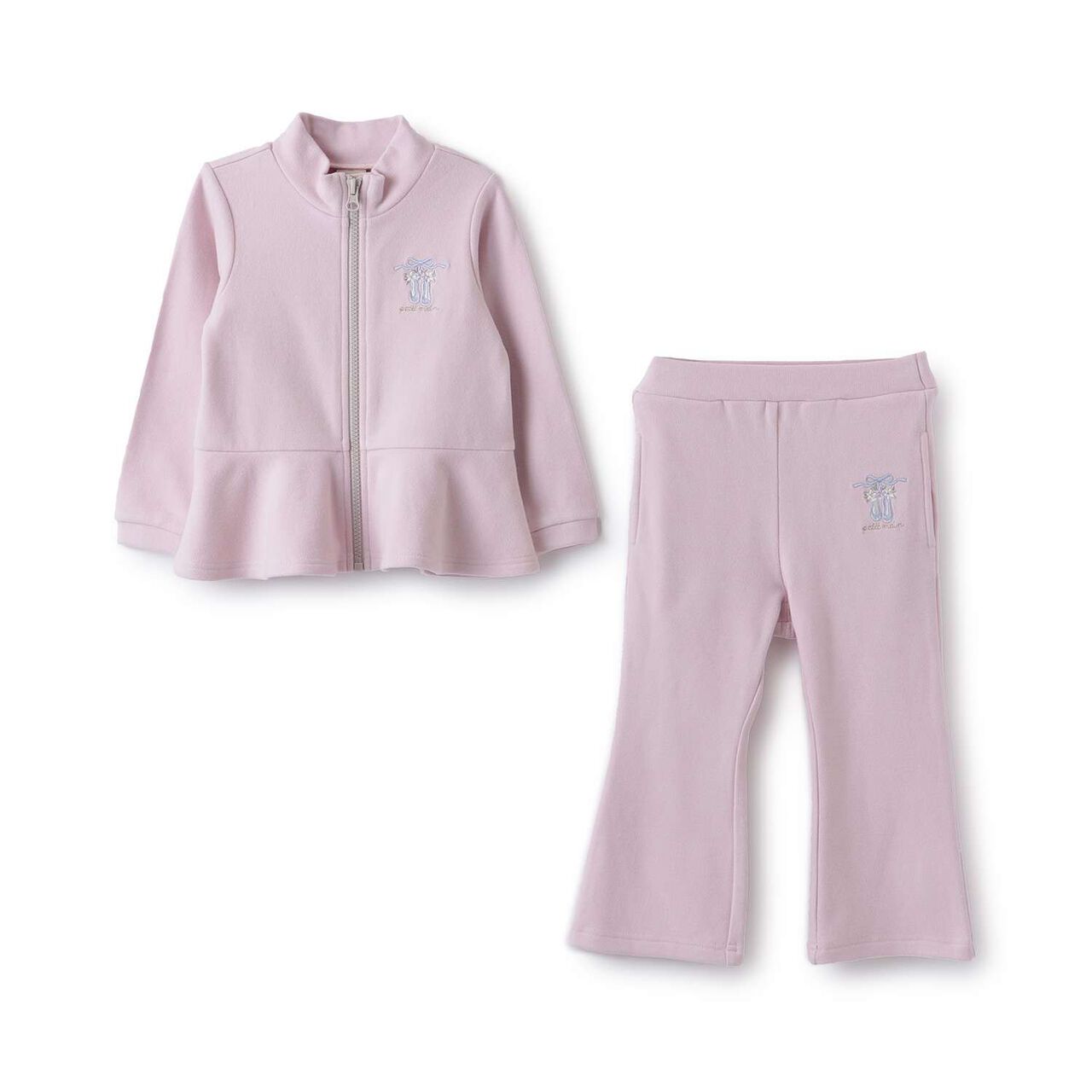 Ballet Peplum Zip-Up Pants Set,Light pink, large image number 7