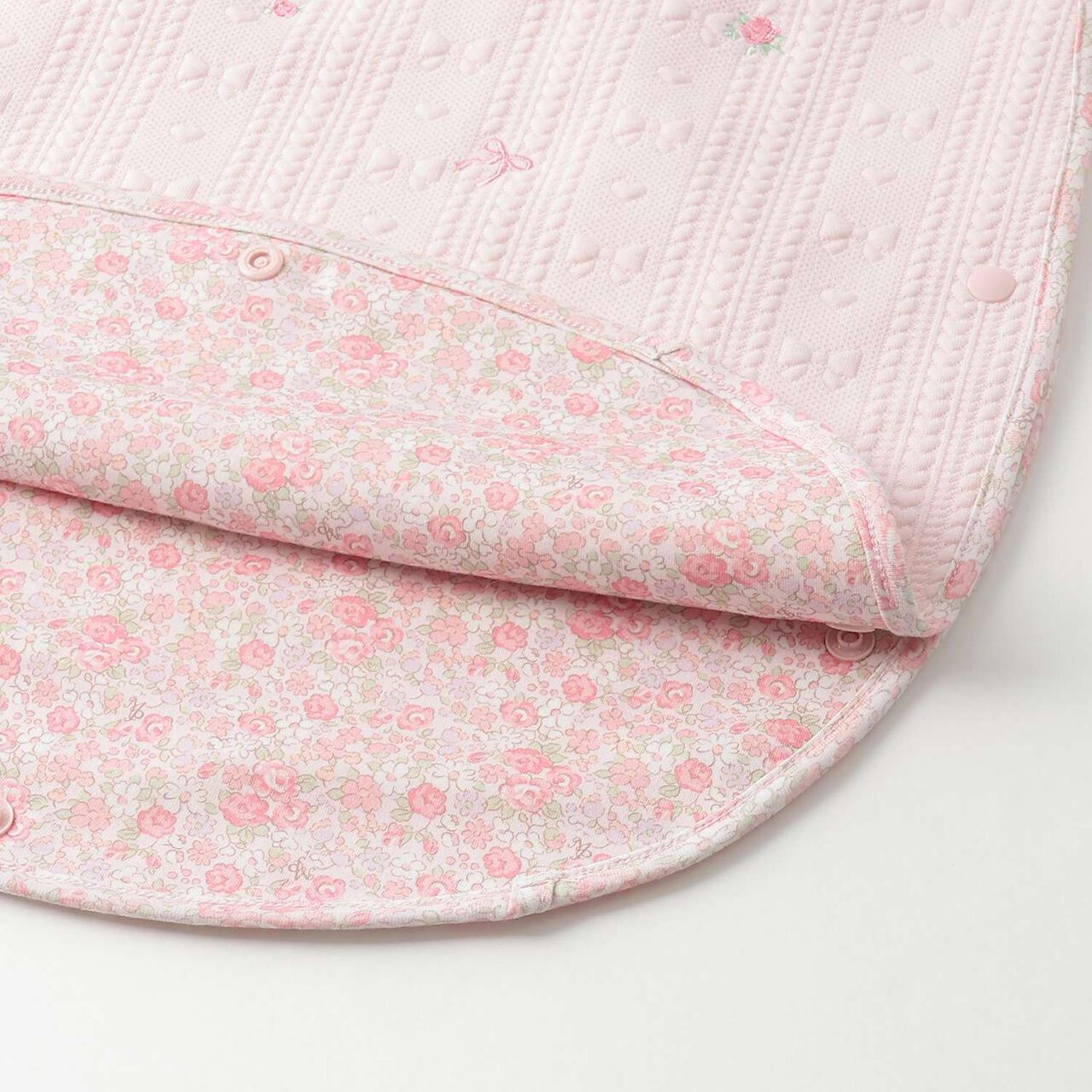 Puffed Jacquard Rose Embroidery Sleeper,Light pink, large image number 5