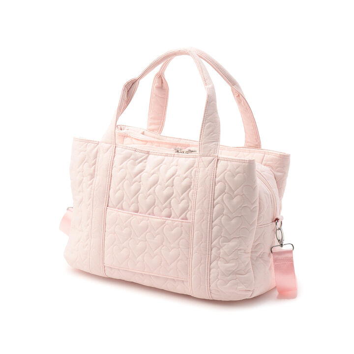 Mezzo Piano Mama Rabbit Appliqu&eacute; Mother's Shoulder Bag,Light pink, medium image number 1