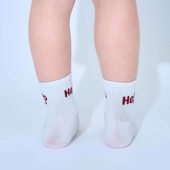 HELLO Socks [Kids] [Boys & Girls],Pearl white, medium image number 7