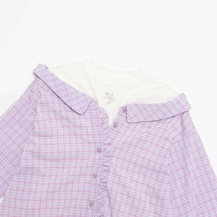 Docking Check Shirt,Lavender, medium image number 2