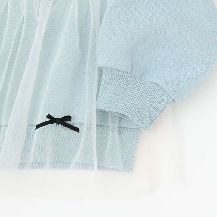 [Lycee Mine Ballet Series] Wool Lined Sweatshirt with Tulle and Ribbon,Ivory, medium image number 7