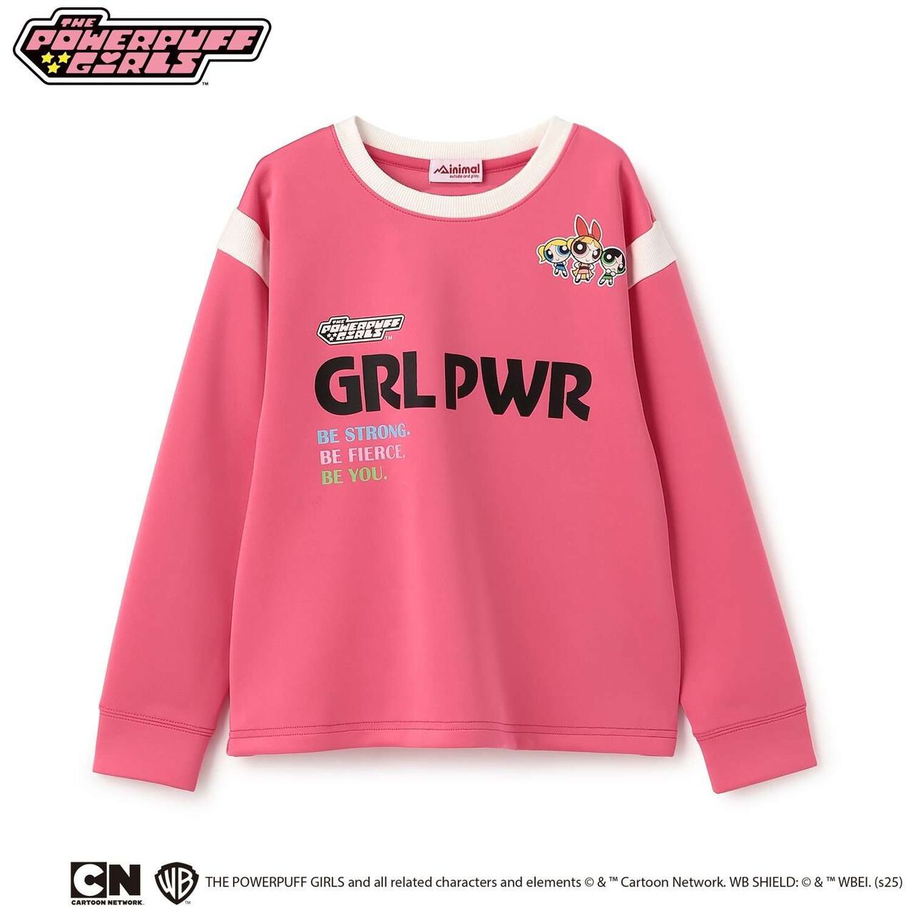 [Anti-Stain Finish] Powerpuff Girls Ponte Logo Crew,Magenta, large image number 11
