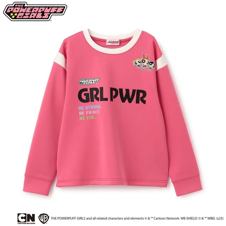 [Anti-Stain Finish] Powerpuff Girls Ponte Logo Crew,Magenta, medium image number 11