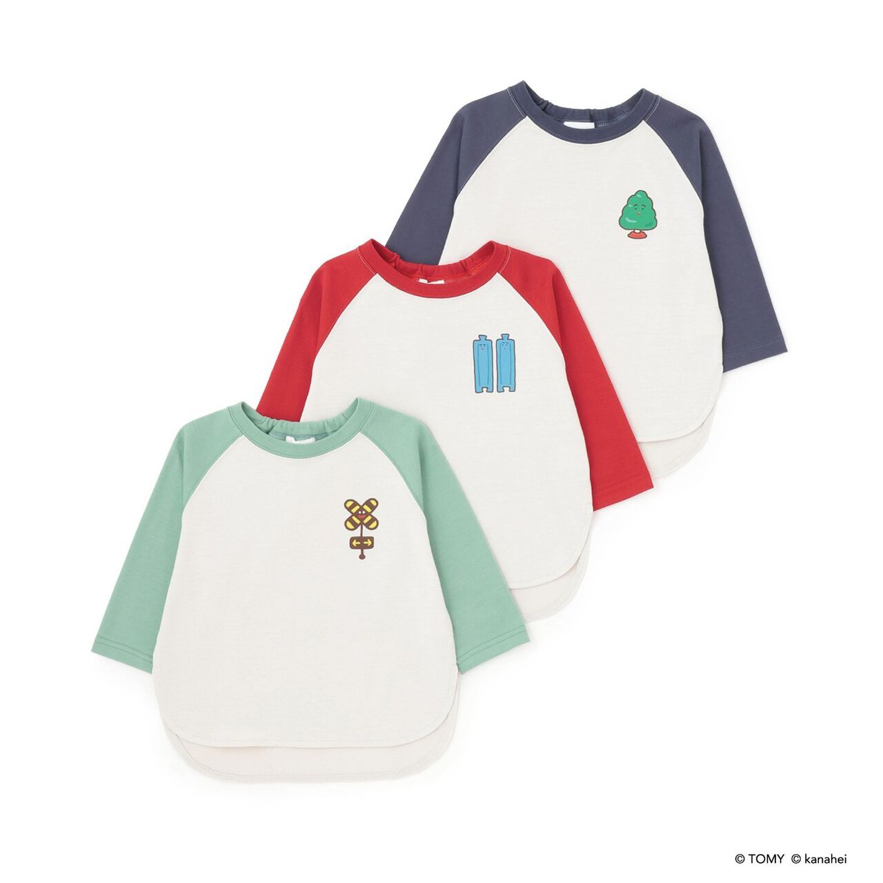 Gather! Plarails - Rails Jokers / One-Point Raglan T-Shirt,Navy, large image number 1