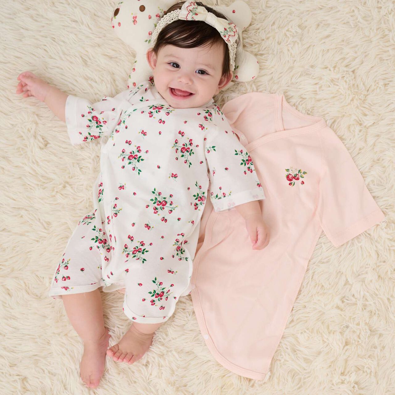 [Web Exclusive] 2-Piece Combination Bodysuit Set,Off white, large image number 0