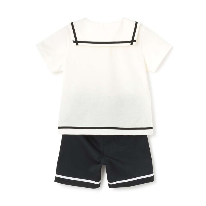 Sailor Collar Outfit Set [Made in Japan] [Quick-Dry & Absorbent],Off white, medium image number 3