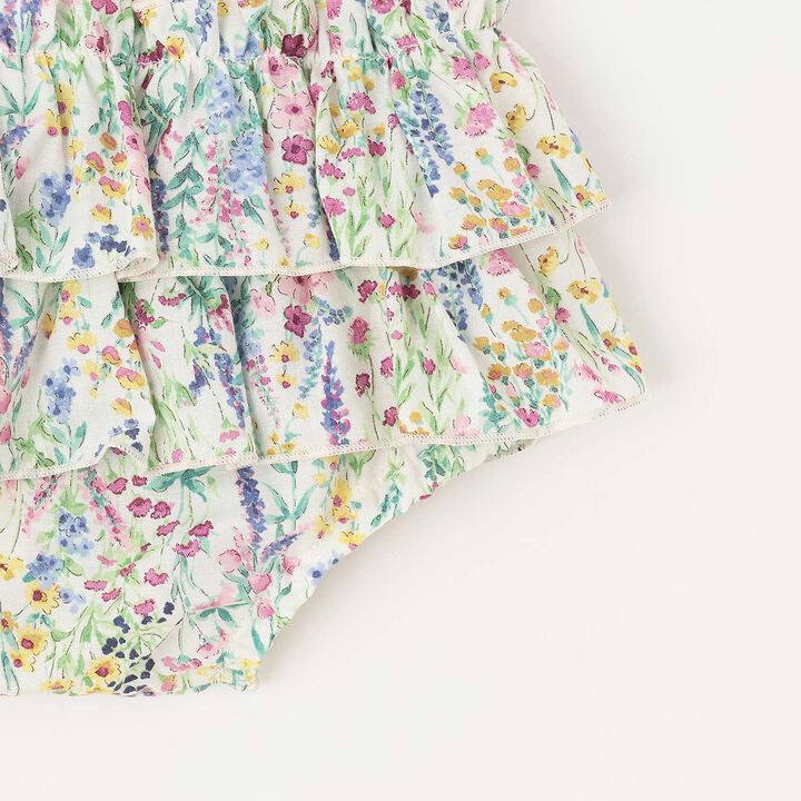 Botanical Flower Bib & Bloomers Set [Made in Japan],Pink, medium image number 5
