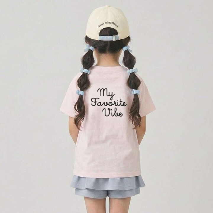 [100% Cotton] Heavy Rotation A-Line T-Shirt 2-Piece Set for Girls Kids,Dark red, medium image number 23