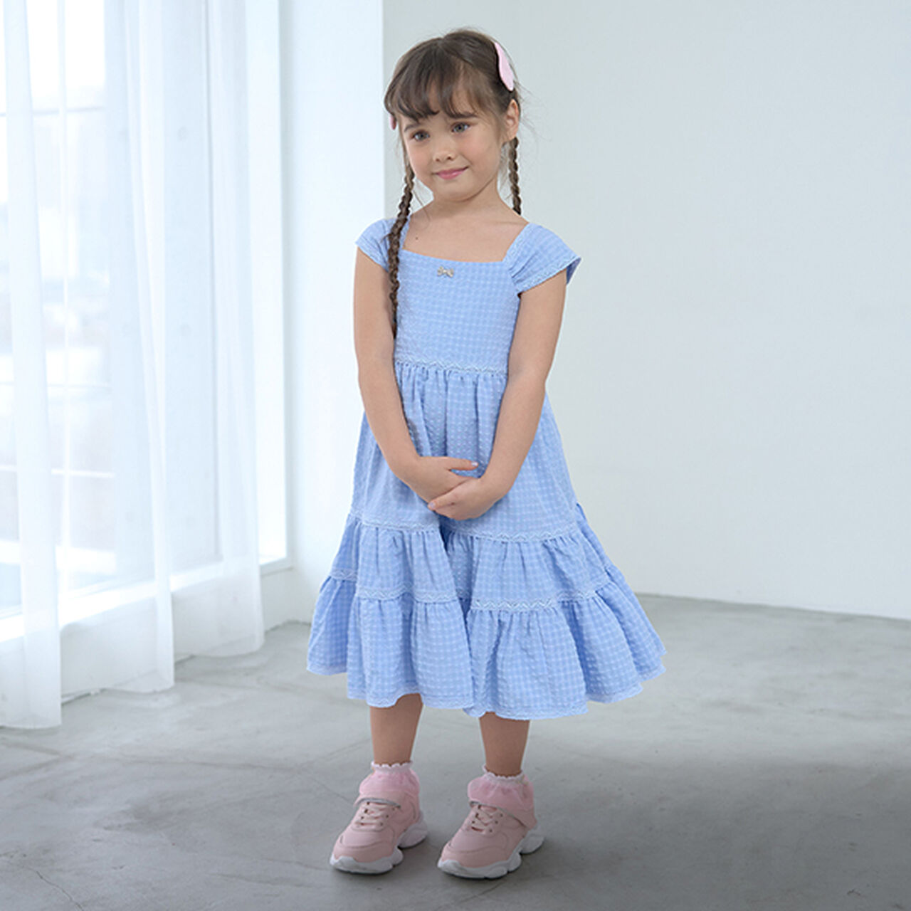 Tiered One-Piece Dress,Off white, large image number 19