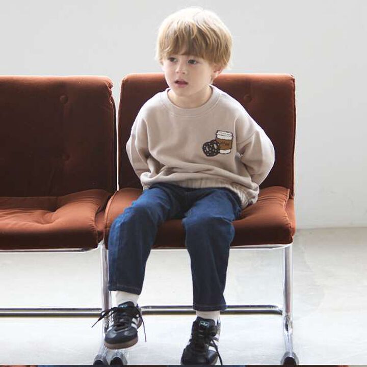 Wool Lined Denim Straight Pants,, medium