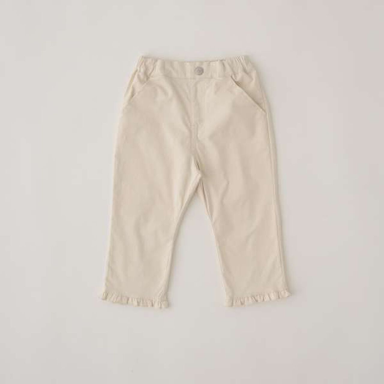 Chibi Frill Stretch Capri Pants,Ivory, large image number 12