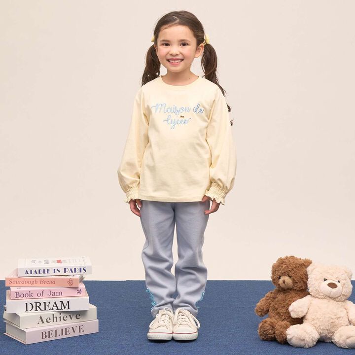 Tomo Pants [Anti-Stain, Quick-Dry] Ribbon Straight Pants,Ivory, medium image number 28