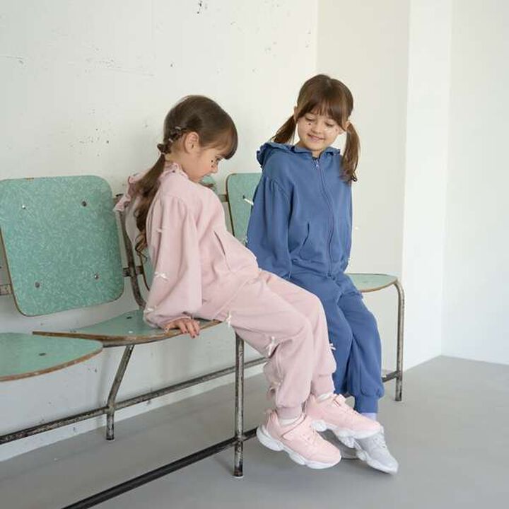 [Restock] Goodbye Pills Fleece Zip Parka with Frill and Ribbon,Ink blue, medium image number 19