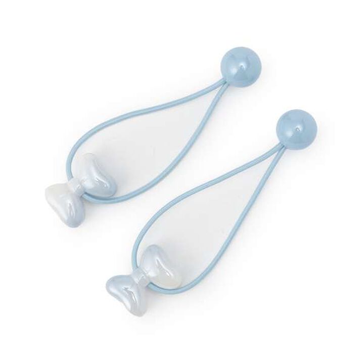 [Lycee Mine Ballet Series] Gradient Ribbon Hair Ties 2P Set,Cherry Pink, medium image number 3